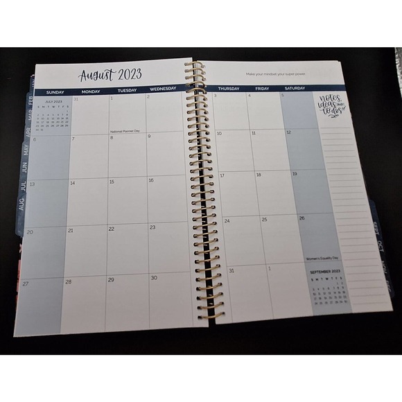 Softcover Spiral 2023 Daily Planner - 8.5" x 5.5" (Poppy Meadow) - Picture 2 of 2